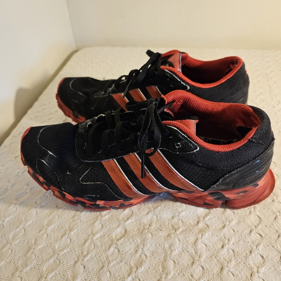 adidas Other - Adidas Red, Black Canvas Sneakers, Red Camo Soles, Men's 8, GUC